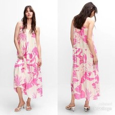 Mango Printed long dress