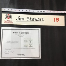1960’s Milwaukee County Stadium Baseball Game Used Locker Nameplate Jim Stewart