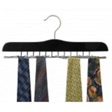 Only Hangers Black Wood Multi Tie Hanger