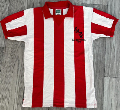 Sunderland 1973 FA Cup Final Home Football Shirt Soccer Jersey Score Draw Sz S