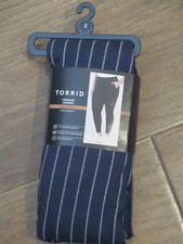 TORRID NAVY BLUE STRIPE FULL LENGTH POCKET LEGGINGS SIZE 3 3X/ 22-24  NEW