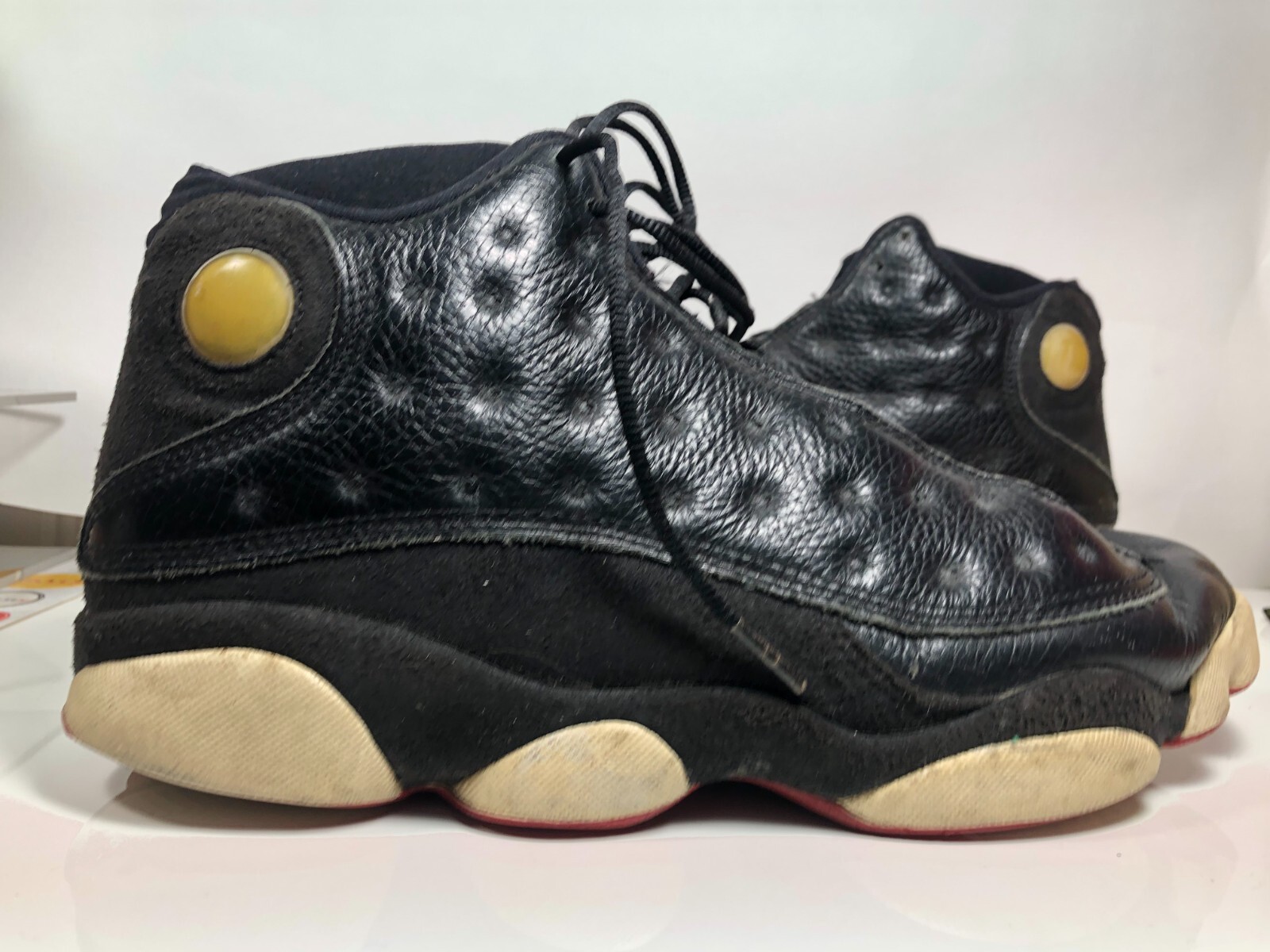 Vintage Nike Air Jordan 13 XIII Playoff Nike 1998 OG Rare Black - Main Image