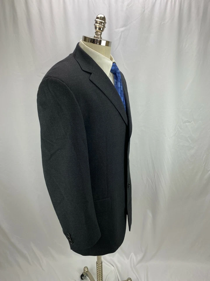 Barneys New York мужской серый Glen клетку шерсти блейзер куртка 42L - Изображение 2 из 4