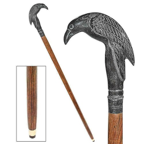 Handle Walking Stick Victorian Brass Cane Wooden Vintage Style Antique Head gift - Picture 2 of 6