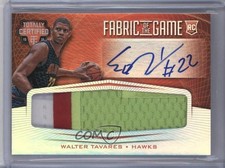2015-16 Panini Totally Certified Mirror Prime 22/25 Edy Tavares Walter Auto 3d3