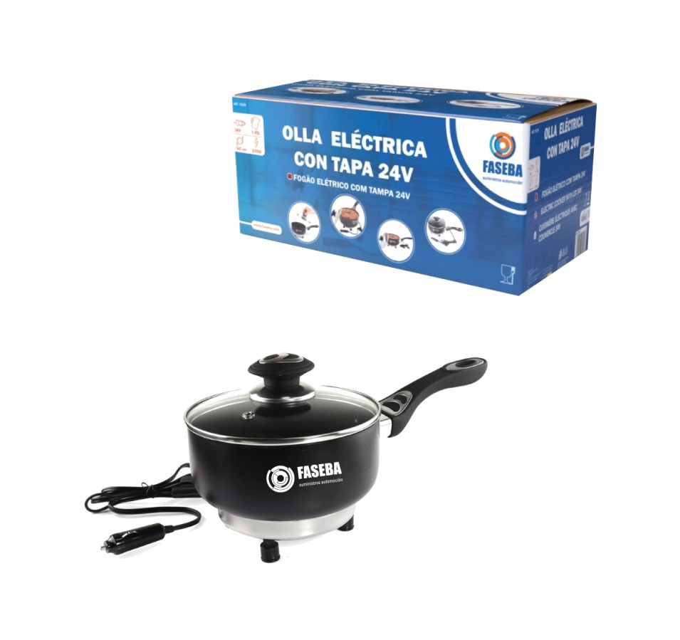 FASEBA Olla eléctrica con tapa 24V 250W 18CM X 8CM