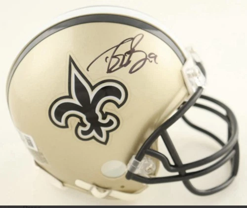 DREW BREES Signed/Autographed New Orleans Saints Mini Helmet Beckett🔥