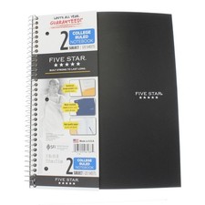 4 Pack Five Star Wirebound Notebook, 2 Subject, 120 Sheets, College Ruled, 11...