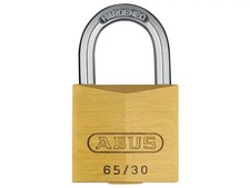 Image of ABUS 65/ Brass Padlock | 20mm to 50mm | Carded, Keyed Alike, Long Shackle