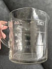 Vtg As Is - Hazel Atlas Glass 1 Cup Measuring 3 Pour Spouts W/Handle (chipped)