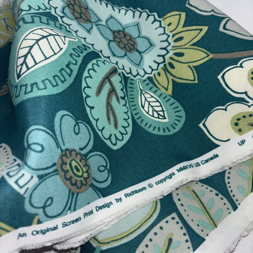 Richloom Screenprint Abstract Tropical ca.2017 Upholstery Pillow Fabric 50”x 56” - Image 2 of 3