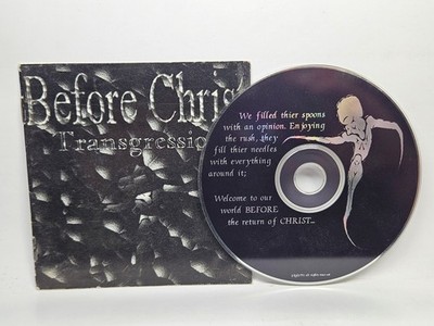 SIGNED INSERT Before Christ Transgression CD 1995 Tacoma Self-Released DISC ONLY
