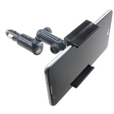 Car Mount Charger Holder DC Socket USB Port Cradle Swivel for Smart Phones