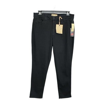 Democracy Women s Sz 16 Black Jeans Ankle Length High Rise Ab Technology Stretch