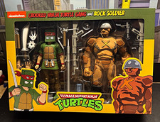 NECA TMNT CARTOON Crooked turtle Gang and Rock Soldier figure set