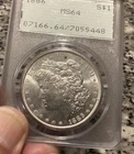 1886-P United States Morgan Silver Dollar PCGS MS64 OGH Series Green Label