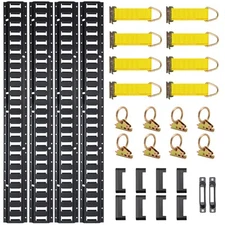 E Track Tie Down Rail Kit 30PCS 5' E Track Rails Enclosed Cargo Trailer