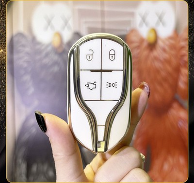 2pcs Key fob cover car case for Maserati Ghibli Levante high-end protective case