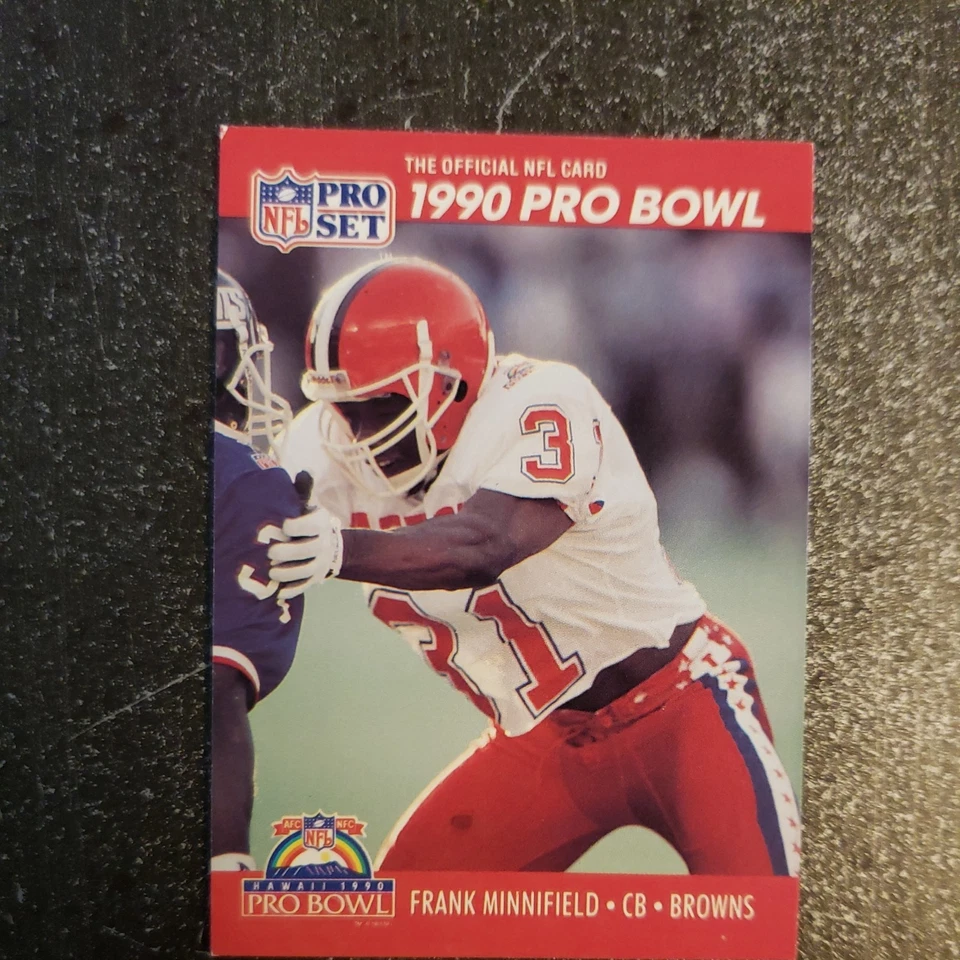 (3) 1990 Pro Set #357 Frank Minnifield, Rare Non-Error Cards. Free Shipping - Image 2 of 4