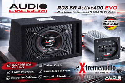 Audio System R08 BR Active400 EVO Aktiv Subwoofer System mit M-400.1 Verstärker