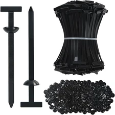 200Pcs Nylon Universal Cable Tie Buckle - New Multifunctional Large, Black 