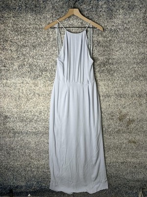 Samsøe Samsøe Willow Dress Womens Medium Gray Dawn Maxi Halter Slip Formal