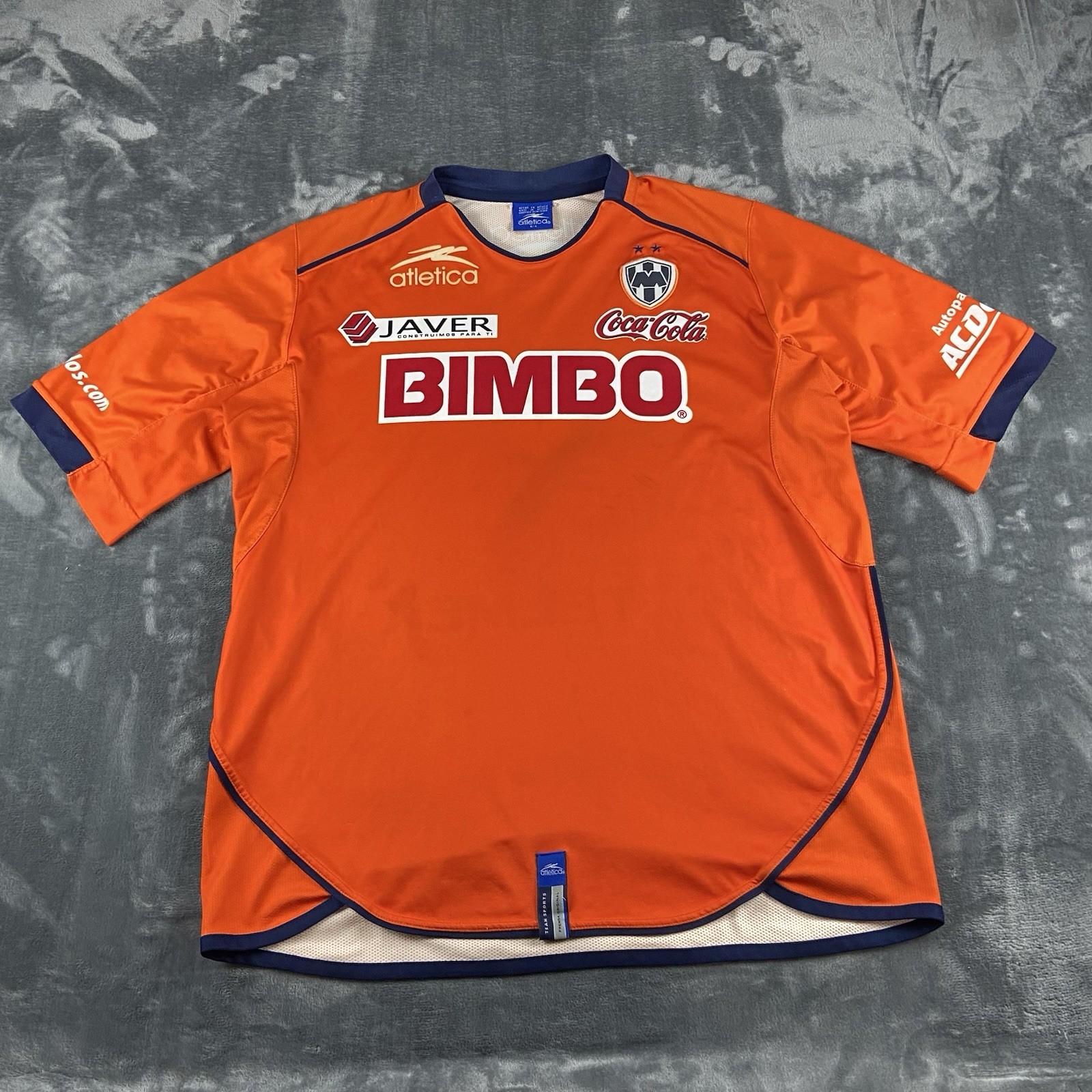 Vintage Rayados De Monterrey Atletica 2003 Jersey Soccer Futbol Orange Men’s L