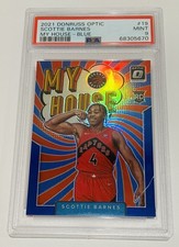 2021-22 Donruss Optic Blue Prizm /85 My House Scottie Barnes Rookie RC #19 PSA 9