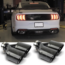 3 Inlet 4 Outlet Real Carbon Dual Exhaust Tip For Ford Mustang Shelby Gt500 3 Inlet 4 Outlet Real Carbon Dual Exhaust Tip For Ford Mustang Shelby Gt500