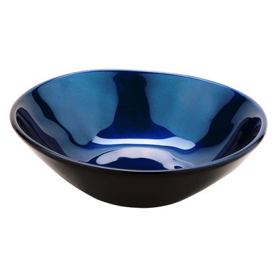 GET B-18-CSB Cosmo Blue Melamine 16 oz. 7'' dia. Irregular Bowl - 1 Doz