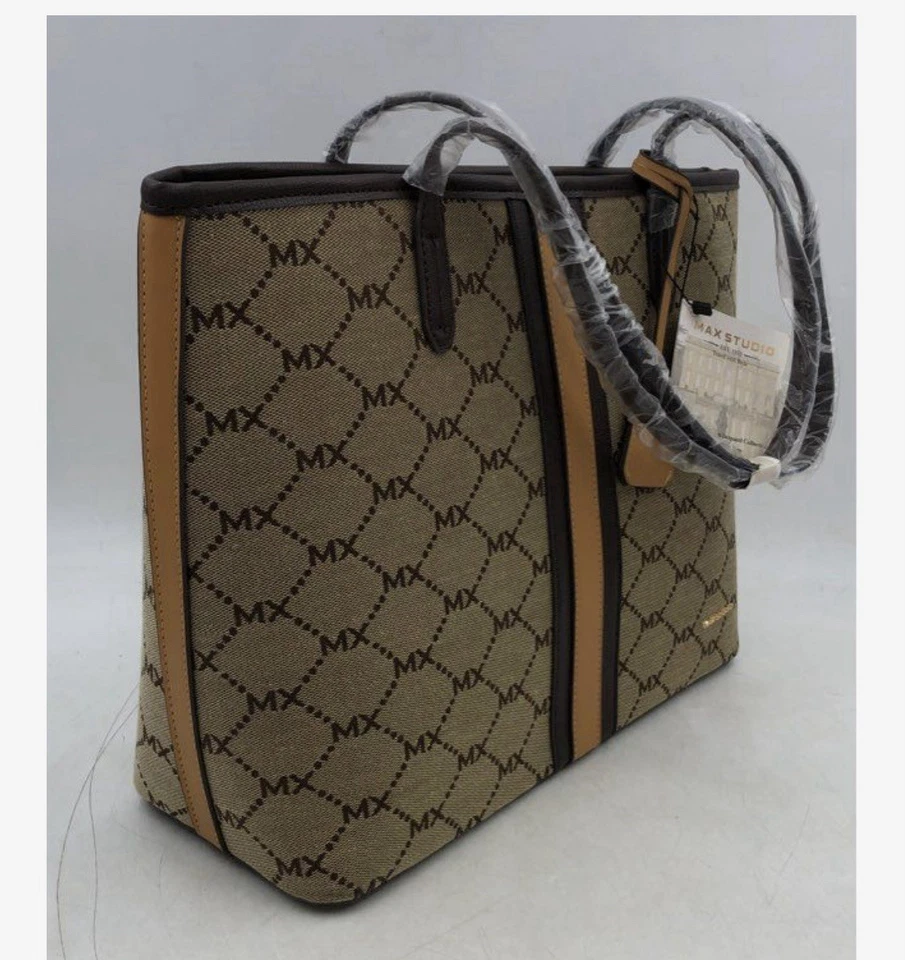 Bolso de Mano MAX STUDIO, Signature Woven Jacquard Collection Doble Asa, MXH1191. Nuevo con etiquetas Foto 2 de 4