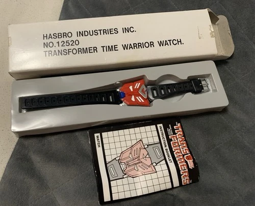 RARE Vintage G1 Transformers TIME WARRIOR Digital Watch Mail Away 1984 Box Man