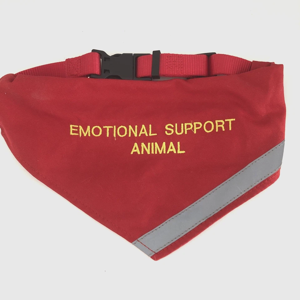 Emotional Support Animal Bandana/ 2 Collars Tag with Reflective Strip - Image 4 of 4