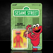 Elmo and Baby David Sesame Street Action Figure 3 3/4 Super 7
