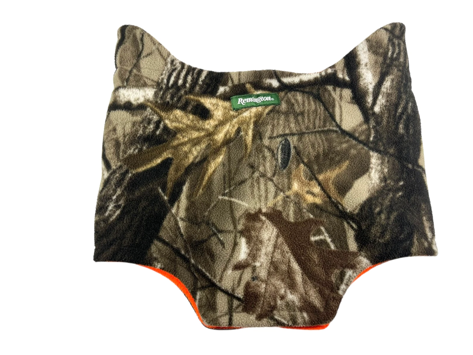 REMINGTON Brown/Orange Warm REVERSIBLE FLEECE NECK-GAITER Winter Hunting Fishing