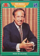1989 Pro Set #1 Pete Rozelle Commemorative Collectible Football EX