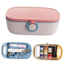 Sewing Kit, Portable Kit for Adults, Plastic Box Needle and Thread Accesories 