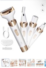 Kemei Women's 4-In-1 Electric Cordless Rotary Shaver Razor Trimmer Grooming Kit