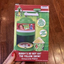 Elf Buddy's Do Not Eat the Yellow Snow Manual Snowcone Maker NEW