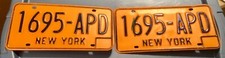 1973-86 New York State License Plate Pair 1695-APD
