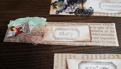 Lot 5 Junk Journal Tags Snippets Cluster Vintage Ephemera Craft Card Scrapbook - Picture 6 of 12
