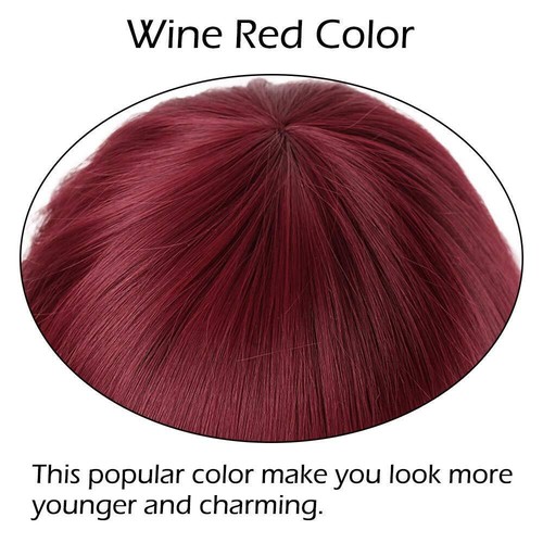 Perücke Rote Damen Kurze Bob mit Pony Locken Natürliche Perücken für Cosplay DE - Bild 7 von 10