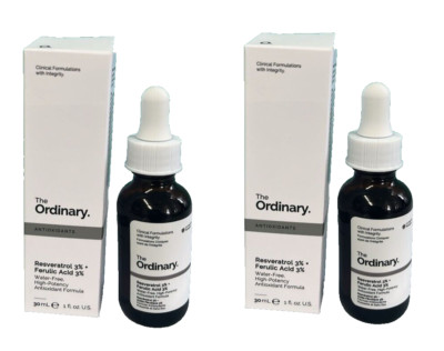 2x The Ordinary Resveratrol 3% + Ferulic Acid 3% 1 oz each / new