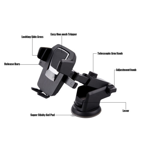 360°Mount Holder Car Windshield Stand Mobile Cell Phone Universal iPhone Samsung - Picture 3 of 11