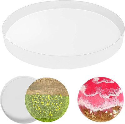 24 Inch Resin Table Molds, Large Thickened round Silicone Resin Tray 