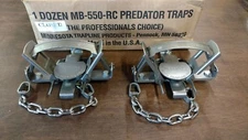 2 MB 550 CLOSED JAW 2 COIL COYOTE TRAP MINNESOTA BRAND BOBCAT FOX TRAPPING DUKE 