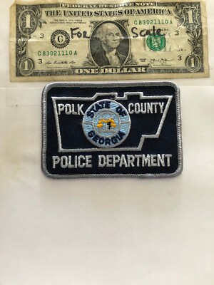 Polk County Georgia Police Patch Un-sewn great condition | eBay