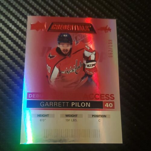 21-22 Upper Deck Credentials - Debut Ticket Access Red #68 Garrett Pilon /199