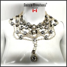 necklace woman jewelry pearl strass luxury vintage fashion accessories layered