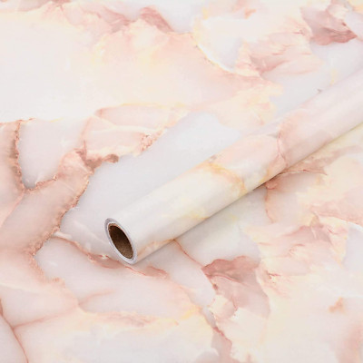 Art3d 17.7x78.7 Marble Paper Countertops - Self Adhesive Shelf Drawer Liner